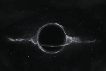 Cosmic black hole with swirling energy.